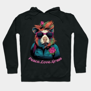 Peace, Love, Grass Guinea Pig Hoodie